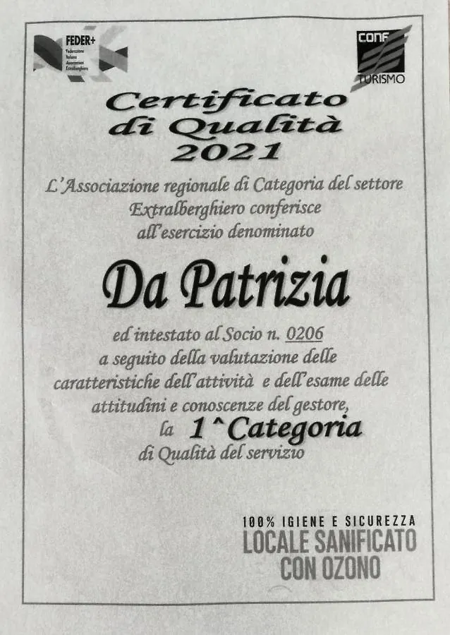 Da Patrizia Bed & Breakfast Alghero 0*,  Italy